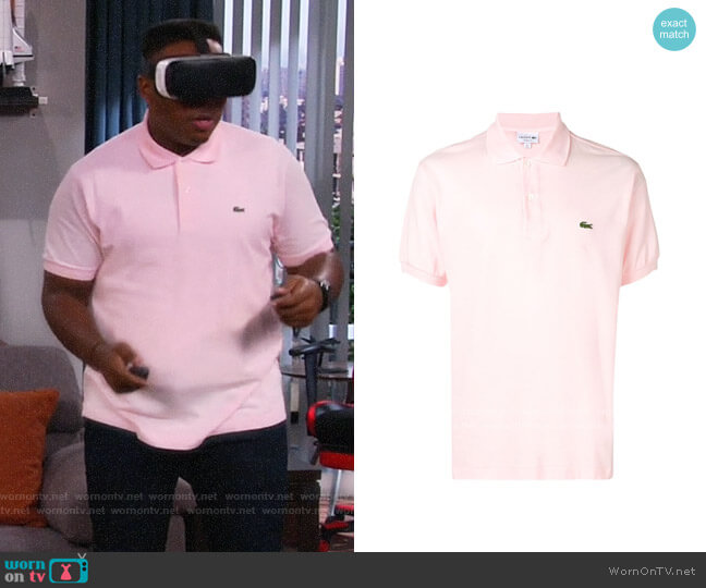 Lacoste Embroidered Logo Polo worn by Marty (Marcel Spears) on The Neighborhood