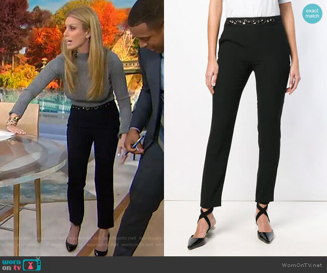 Lanvin Crystal-Embellished Trousers worn by Jill Martin on Today