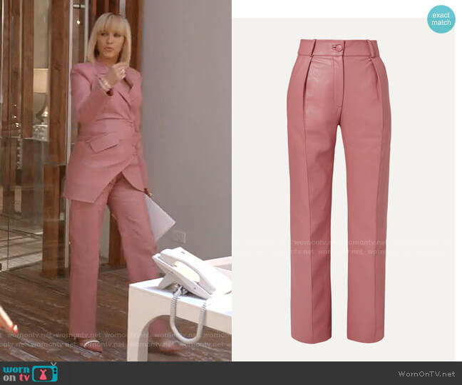 Materiel Faux Leather Straight-Leg Pants worn by Giselle (Nicole Ari Parker) on Empire