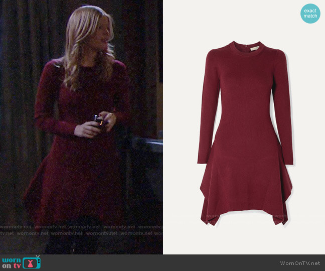 MICHAEL Michael Kors Wool Blend Handkerchief Dress worn by Phyllis Summers (Michelle Stafford) on The Young and the Restless