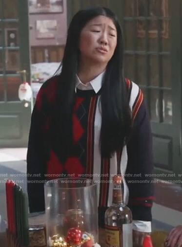 Alice’s argyle stripe sweater on Good Trouble