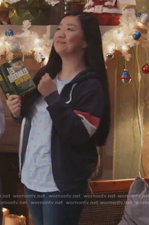 Alice’s navy stripe hoodie on Good Trouble