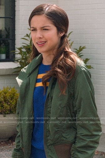 Nini’s green ruched jacket on High School Musical The Musical The Series