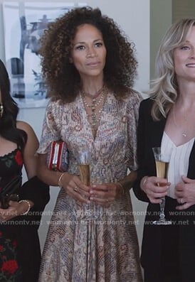 Lena’s paisley stripe dress on Good Trouble