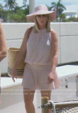 Vicki’s pink smocked mini dress on The Real Housewives of Orange County