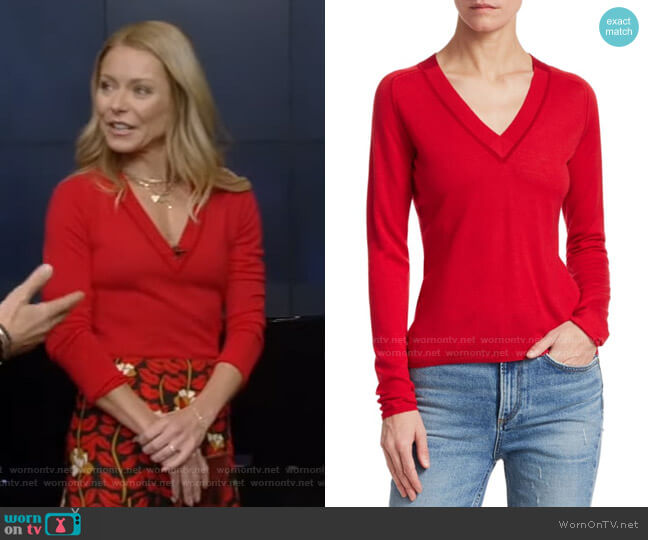 Rag & Bone Pamela Merino Wool Sweater worn by Kelly Ripa on Live with Kelly and Mark