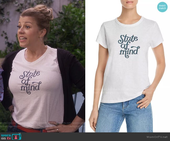 Rag & Bone State of Mind Graphic Tee worn by Stephanie Tanner (Jodie Sweetin) on Fuller House