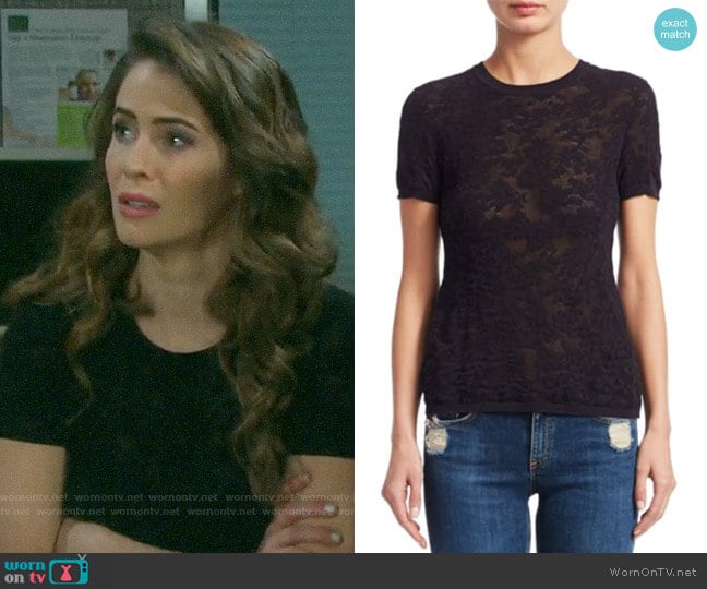Rag and Bone Perry Top worn by Sarah Horton (Linsey Godfrey) on Days of our Lives