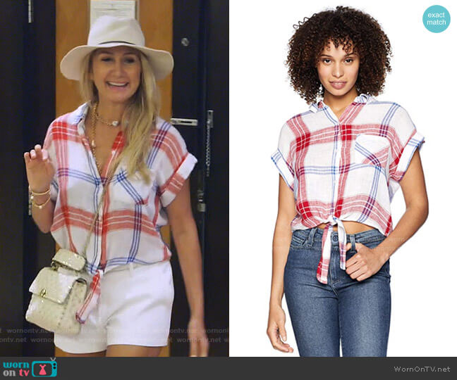 Rails Amelie Plaid Shirt worn by Kary Brittingham on The Real Housewives of Dallas