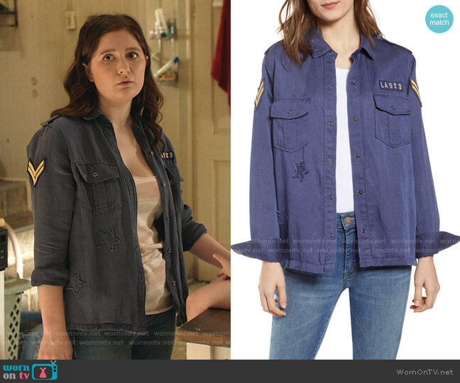 Rails Kato Military Shirt worn by Debbie Gallagher (Emma Kenney) on Shameless