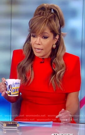 Sunny’s red cape dress on The View