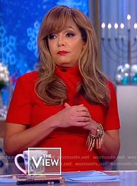 Sunny’s red midi dress on The View
