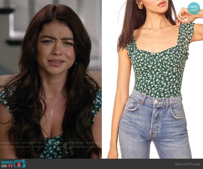 Reformation Lisbon Top in Suzanna worn by Haley Dunphy (Sarah Hyland) on Modern Family