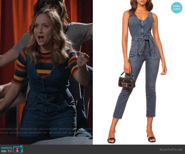 Reformation Minka Crop Denim Jumpsuit