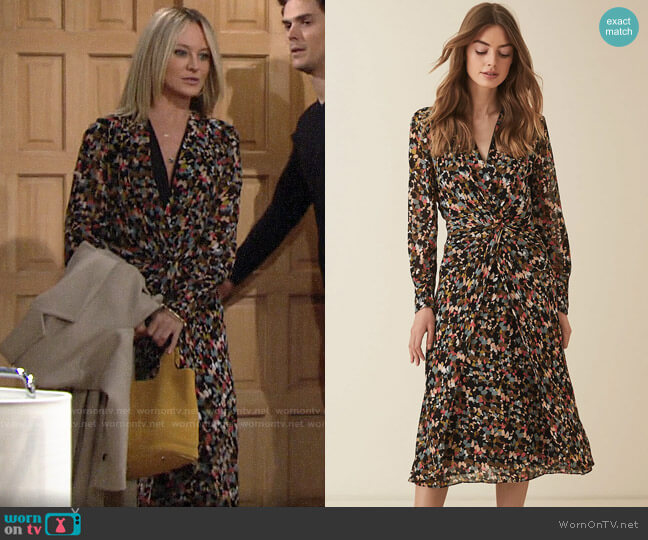 Reiss Lita Dress worn by Sharon Newman (Sharon Case) on The Young and the Restless