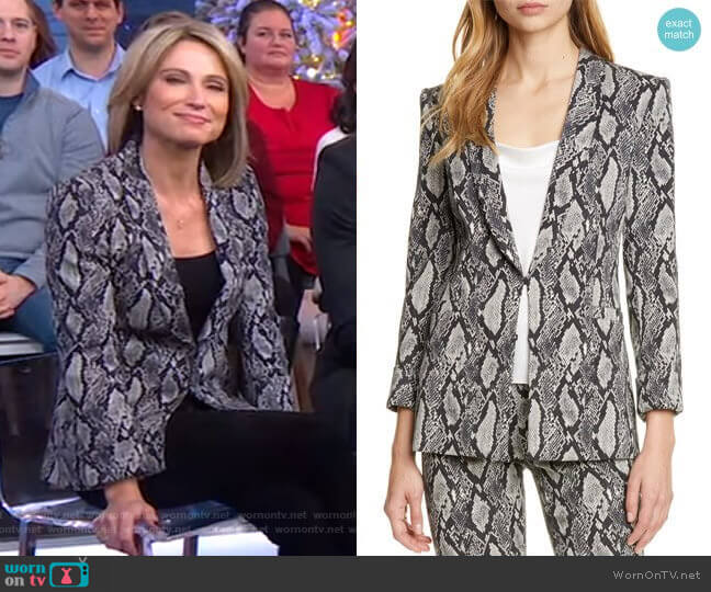 Alice + Olivia Richie Jacket worn by Amy Robach on Good Morning America