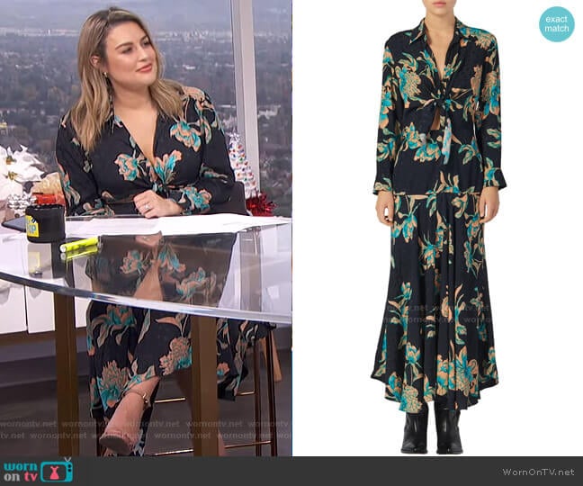 Sandro Blaire Dress worn by Carissa Loethen Culiner on E! News
