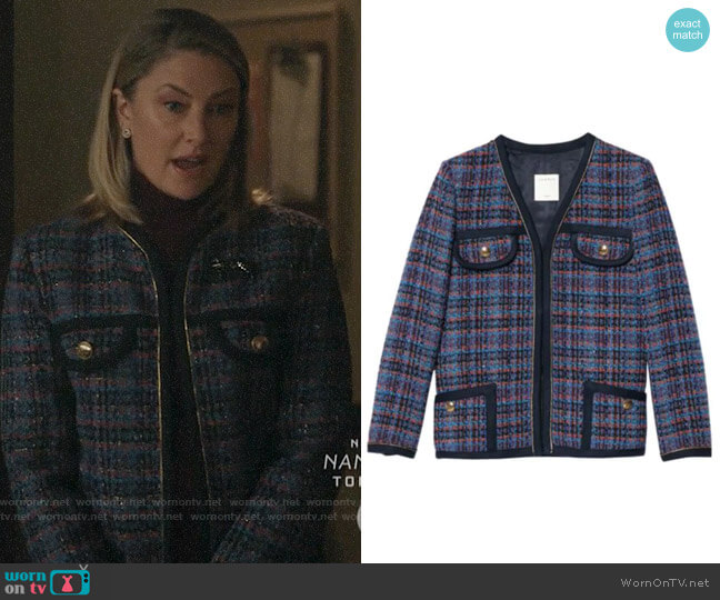 Sandro Liman Tweed Jacket worn by Alice Cooper (Mädchen Amick) on Riverdale