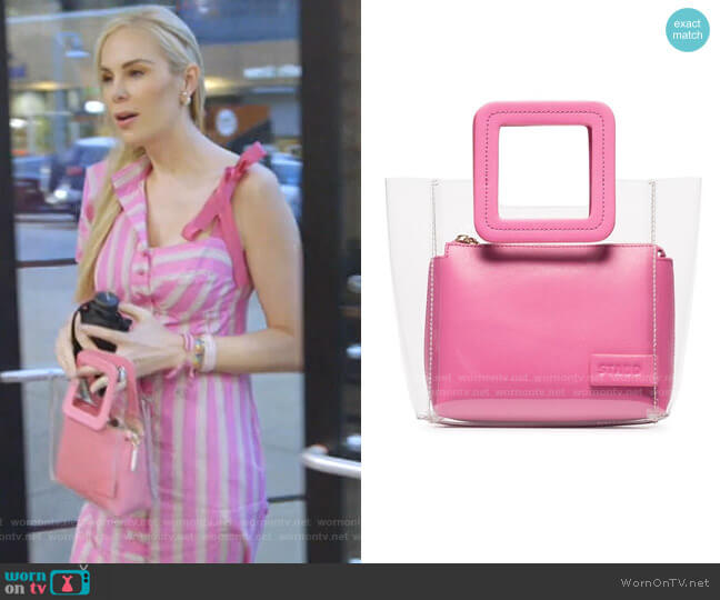 Staud Shirley Mini Leather Tote Bag worn by Kameron Westcott on The Real Housewives of Dallas