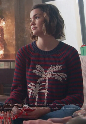 Callie’s stripe palm sweater on Good Trouble