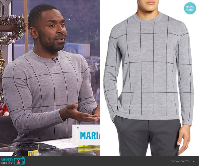 Theory Malio Sweater worn by Justin Sylvester on E! News