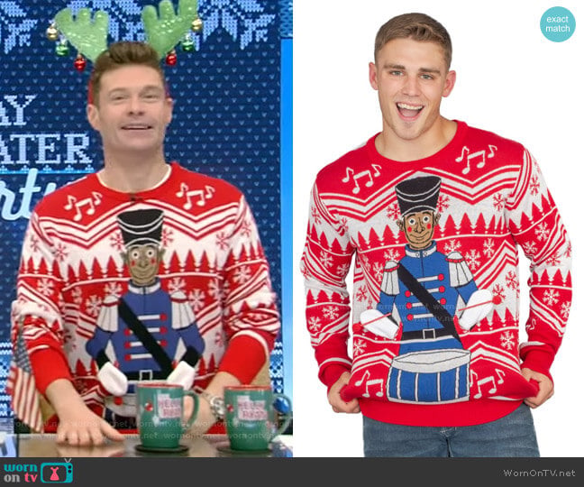 Ugly Christmas Sweater Flappy Drummer Boy Animated Ugly Christmas Sweater