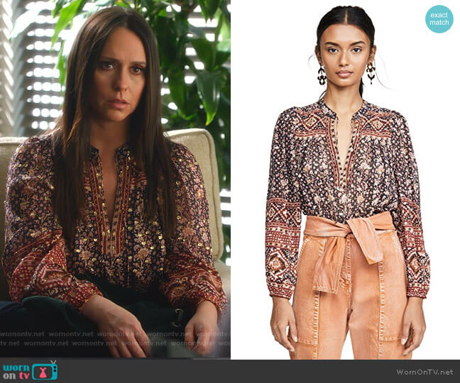 Ulla Johnson Constance Blouse worn by Maddie Kendall (Jennifer Love Hewitt) on 9-1-1
