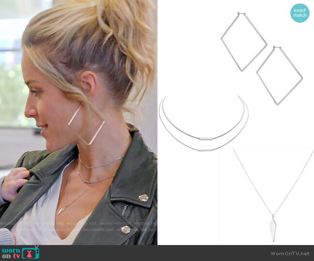 Uncommon James Girl Boss Earrings in Silver worn by Kristin Cavallari on Very Cavallari