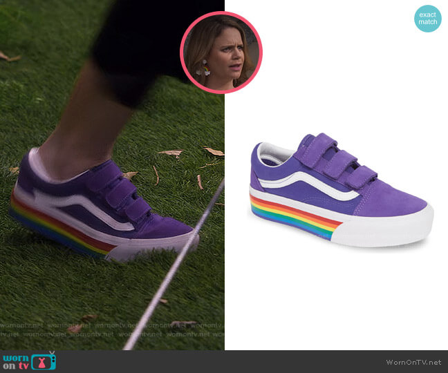 Vans Old Skool V Rainbow Platform Sneaker worn by Kimmy Gibbler (Andrea Barber) on Fuller House