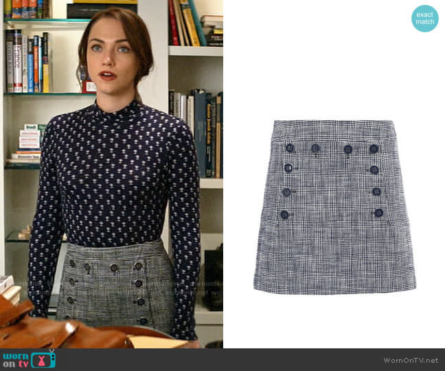 Veronica Beard Maida Skirt worn by Cara Bloom (Violett Beane) on God Friended Me