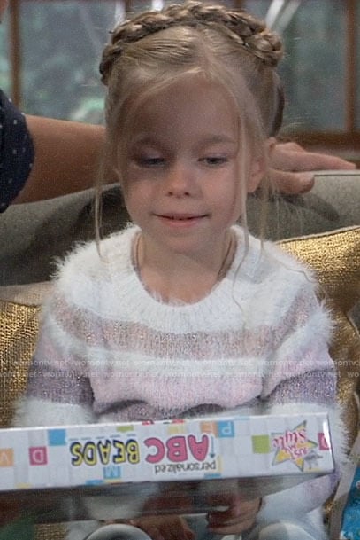 Violet’s striped sweater on General Hospital