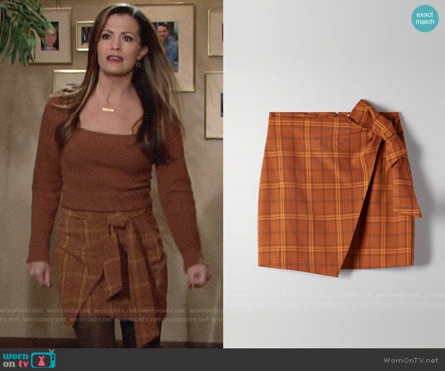 Wilfred Dorine Skirt in Mc Pld A. Erth/S. Ray worn by Chelsea Lawson (Melissa Claire Egan) on The Young and the Restless