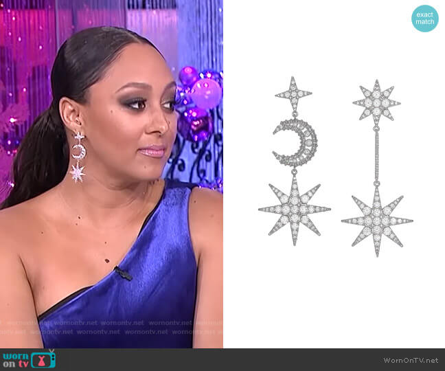 Xixi Star of Wonder Earrings worn by Tamera Mowry on The Real