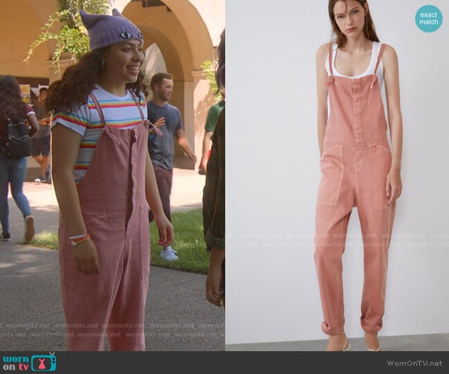 Zara Colored Denim Jumpsuit worn by Molly Hernandez (Allegra Acosta) on Marvels Runaways