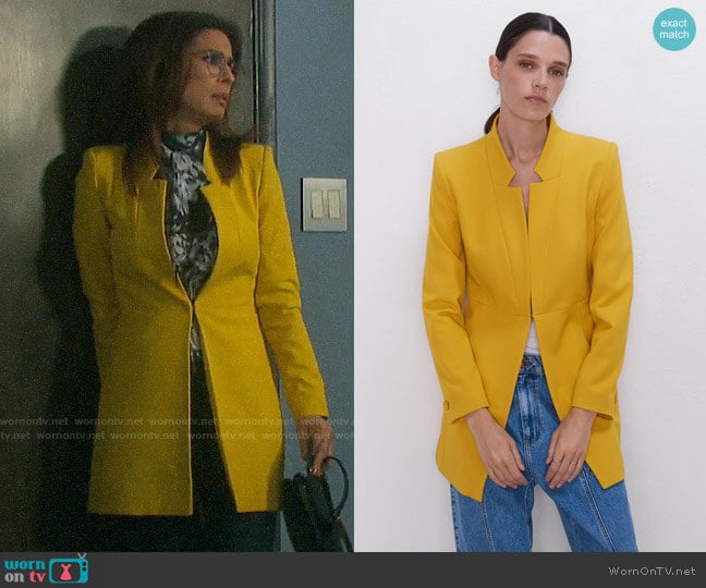 Zara Inverted Lapel Frock Coat worn by Hope Williams (Kristian Alfonso) on Days of our Lives
