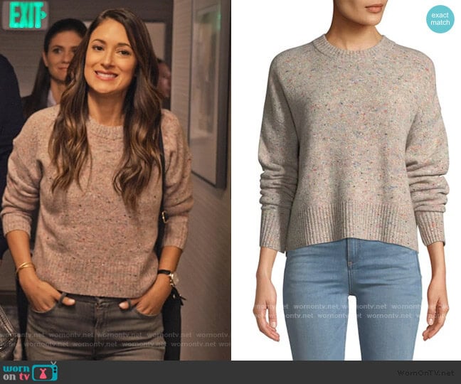 A.L.C. Emmeline Speckled Wool-Cashmere Sweater
