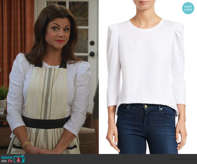 A.L.C. Karlie Puff-Sleeve Tee worn by Lori Mendoza (Tiffani Thiessen) on Alexa & Katie