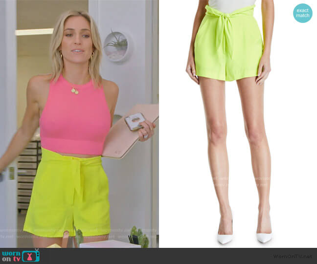 A.L.C. Kerry High-Waist Tie-Front Shorts worn by Kristin Cavallari on Very Cavallari