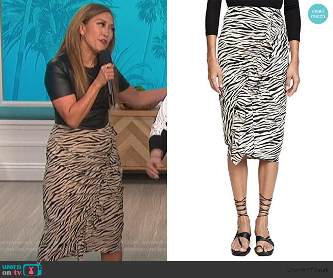 A.L.C. Metz Skirt worn by Carrie Inaba on The Talk