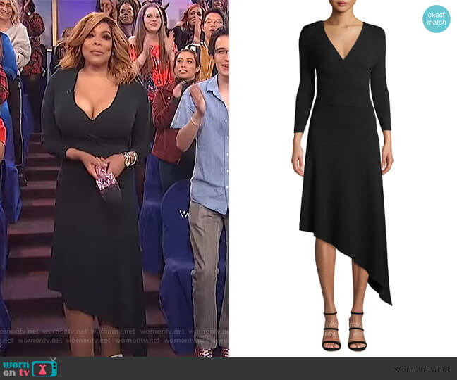 A.L.C. Morrow Asymmetrical Dress worn by Wendy Williams on The Wendy Williams Show