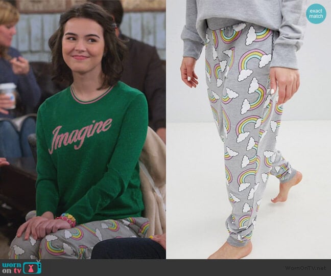 ASOS Over It Rainbow Print Jogger worn by Hannah (Merit Leighton) on Alexa & Katie