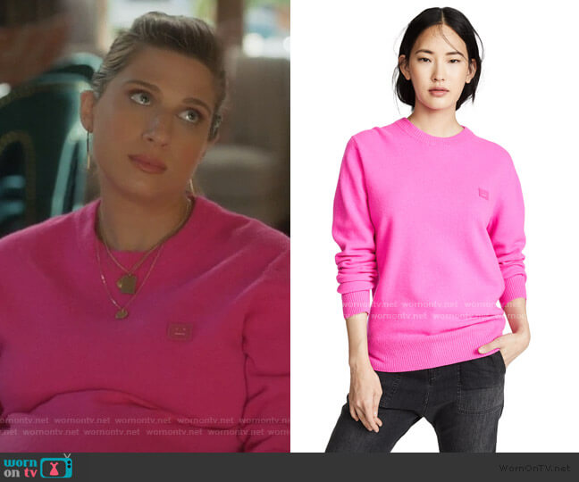 Acne Studios Nalon Face Sweater worn by Nomi Segal (Emily Arlook) on Grown-ish