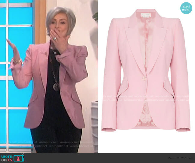 Alexander McQueen One-Button Jacket worn by Sharon Osbourne on The Talk