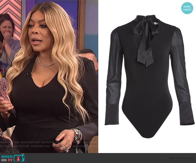 Alice + Olivia Cabella Bodysuit worn by Wendy Williams on The Wendy Williams Show