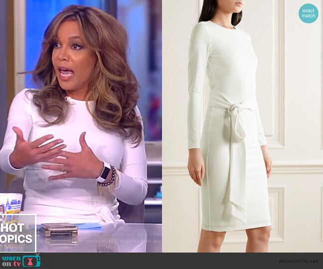 Alice + Olivia Delora Stretch-crepe Dress worn by Sunny Hostin on The View