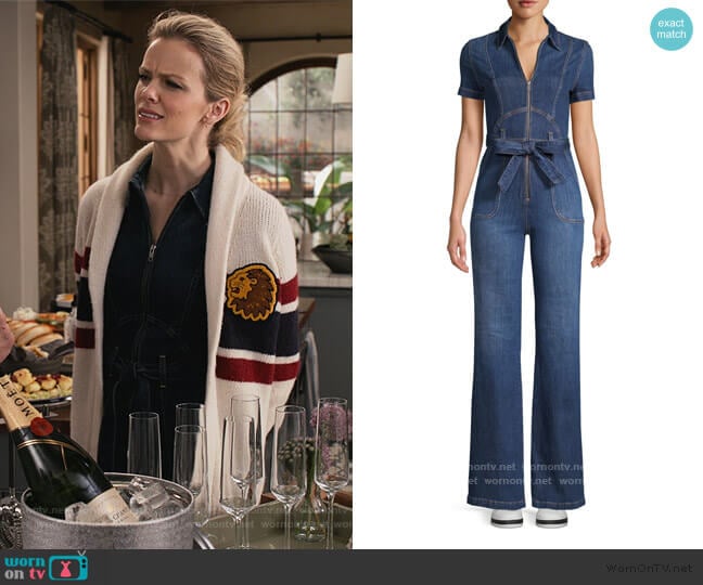 Alice + Olivia Wide Leg Jumpsuit worn by Mallory (Brooklyn Decker) on Grace and Frankie