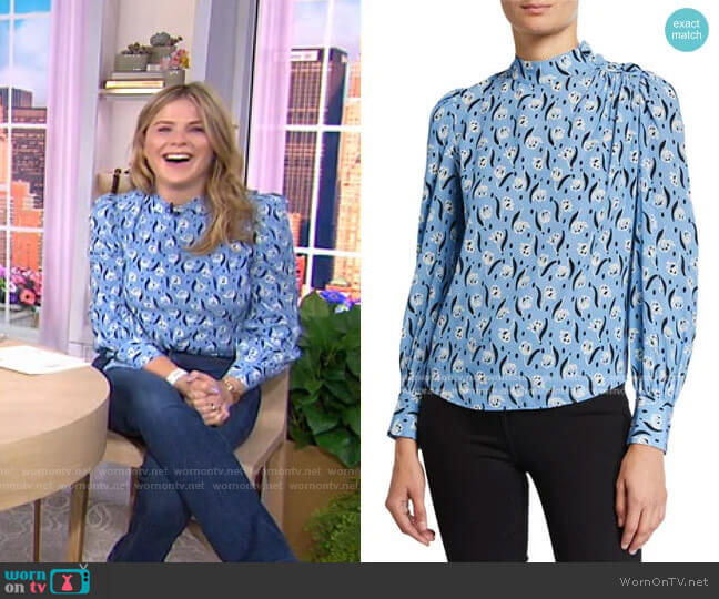 Veronica Beard Amandina Blouse worn by Jenna Bush Hager on Today