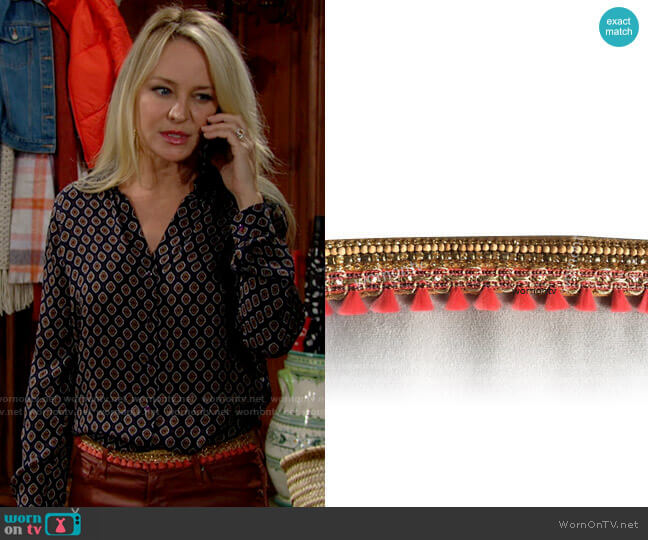 Deepa Anika Embellished Belt worn by Sharon Newman (Sharon Case) on The Young and the Restless