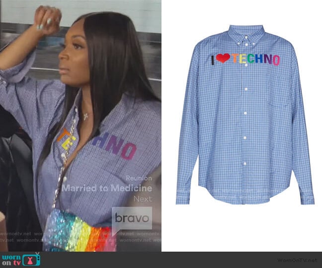 Balenciaga Embroidered Checked Shirt