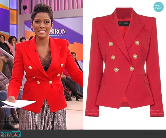 Balmain Double Breasted Blazer worn by Tamron Hall on Tamron Hall Show